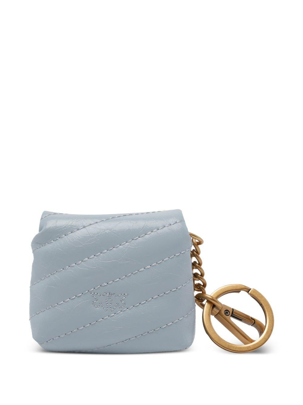 Portachiavi in pelle trapuntato 105869A37O E37Q PINKO 