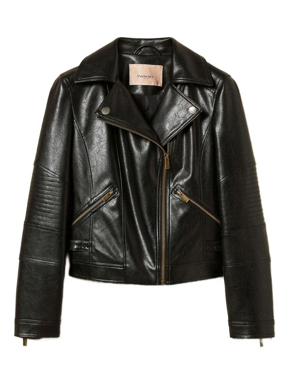 Giacca Biker Nera 252TP2710 00006 TWINSET 