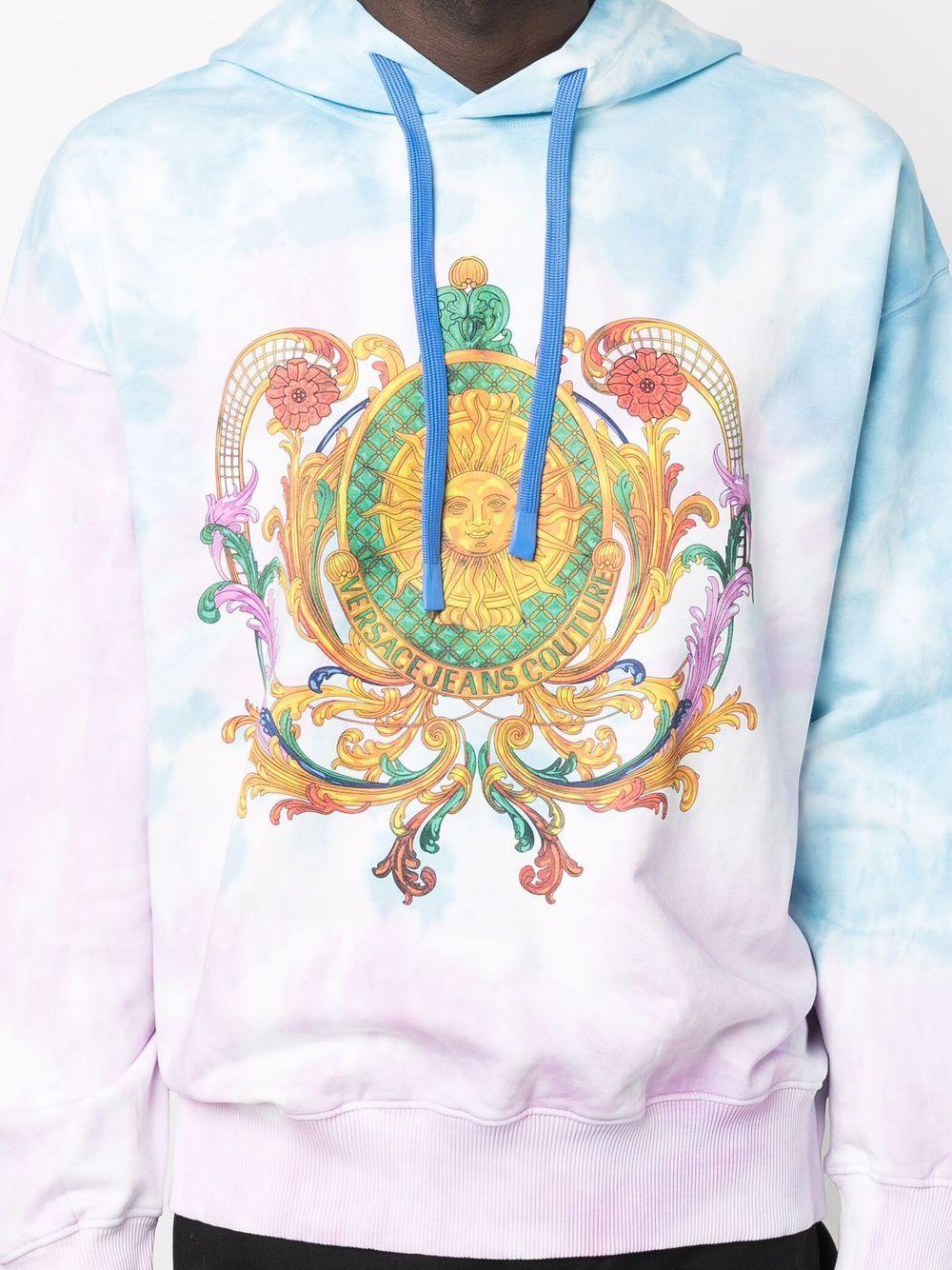 Felpa sfumata con logo baroque
