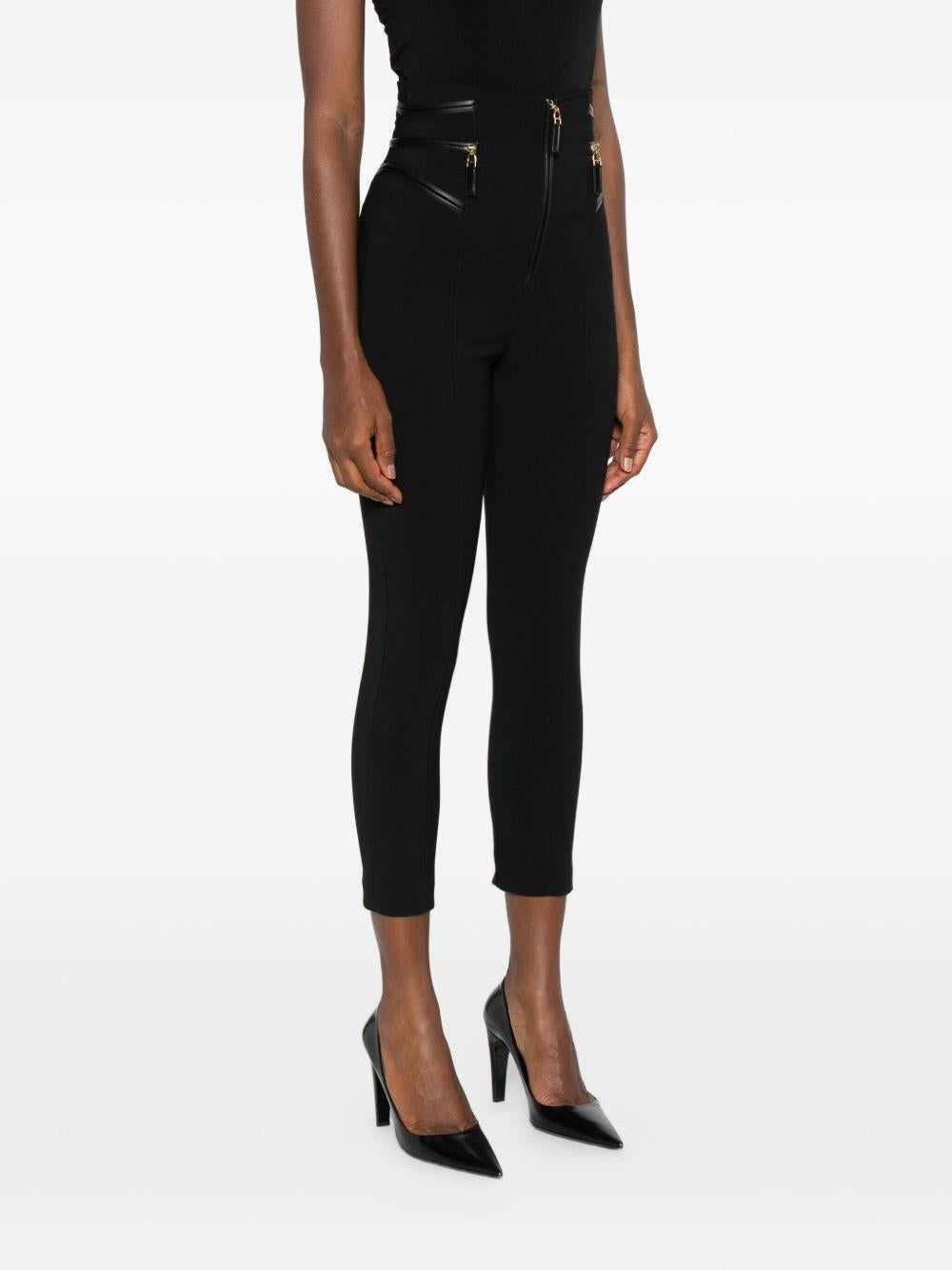 Pantaloni Neri Dritti con Zip PA11956E2 110 ELISABETTA FRANCHI 