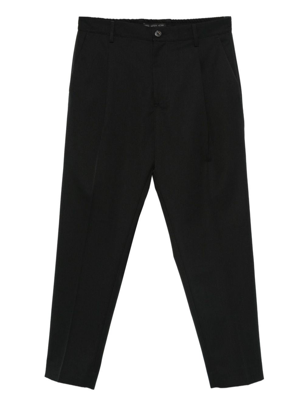 Pantaloni Neri Plissettati con Tasche L1PFW25266942 D001 LOW BRAND 