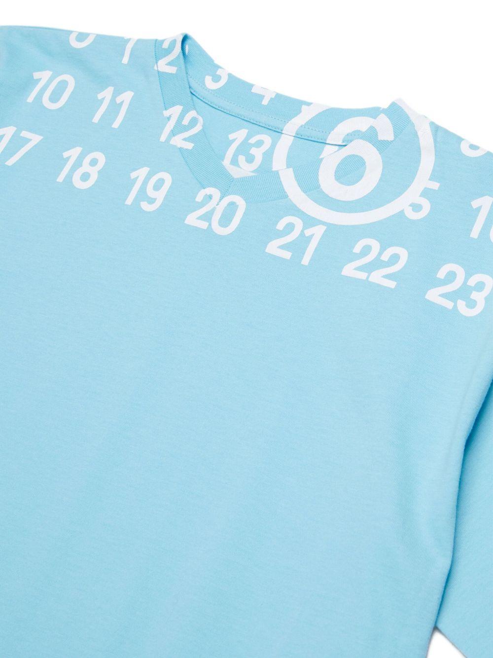T-shirt con stampa numerica M60986MM02Y M6809 MM6 MAISON MARGIELA KIDS 