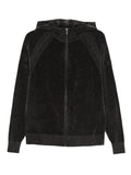 Felpa grigio con zip e cappuccio
