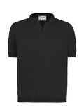Slolan black knitted polo shirt