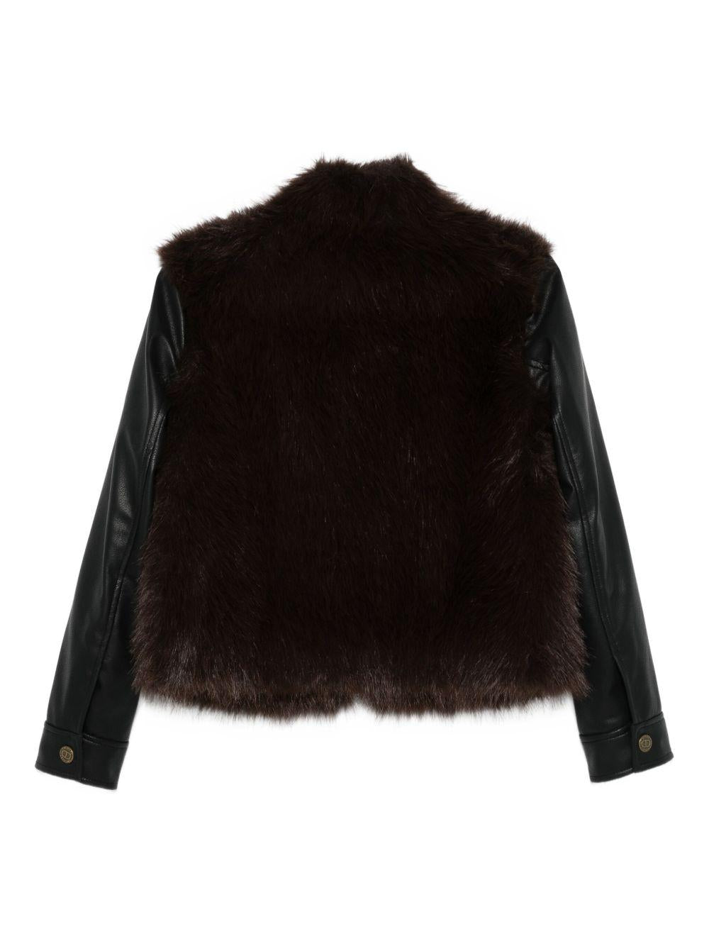 Giacca Donna Nera Crop con Inserti 252TP2420 12792 TWINSET 