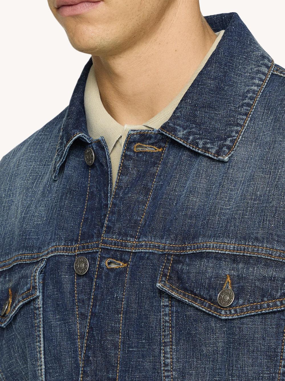 Giubbino slim fit in denim fisso UJ812DF0287IP2 800 DONDUP 