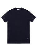 Basic blue T-shirt with mini embroidery