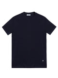 T-shirt basic blu  mini ricamo