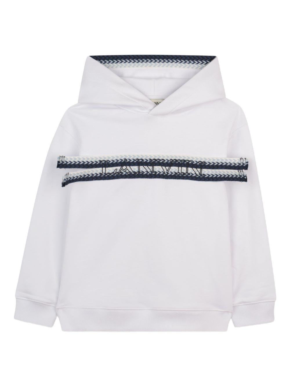 Felpa con cappuccio in cotone N30369 N48 LANVIN KIDS 
