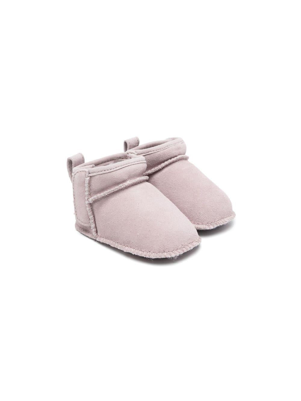 Scarpette rosa grigio neonata
