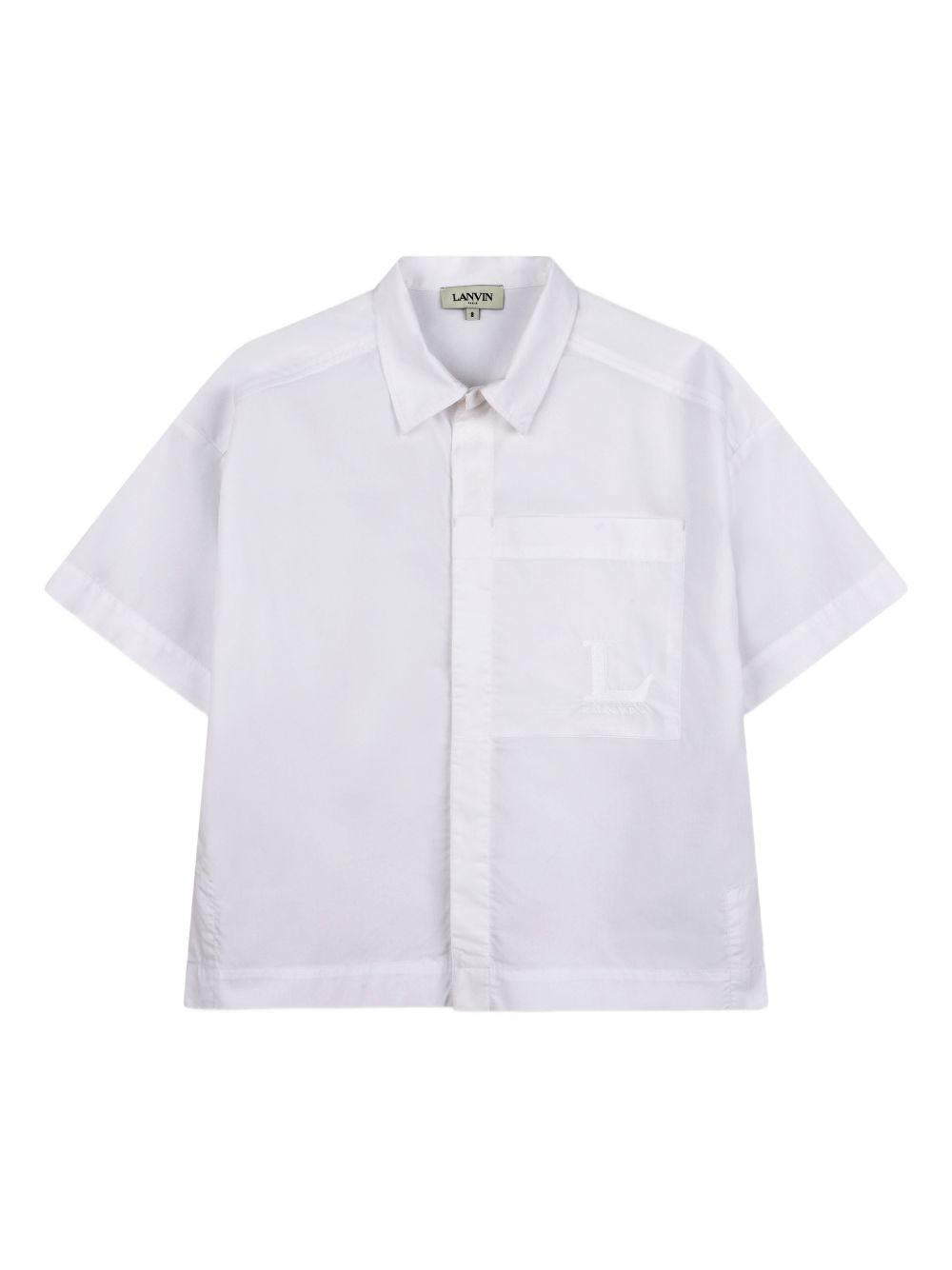 Camicia in cotone a maniche corte N30364 10P LANVIN KIDS 