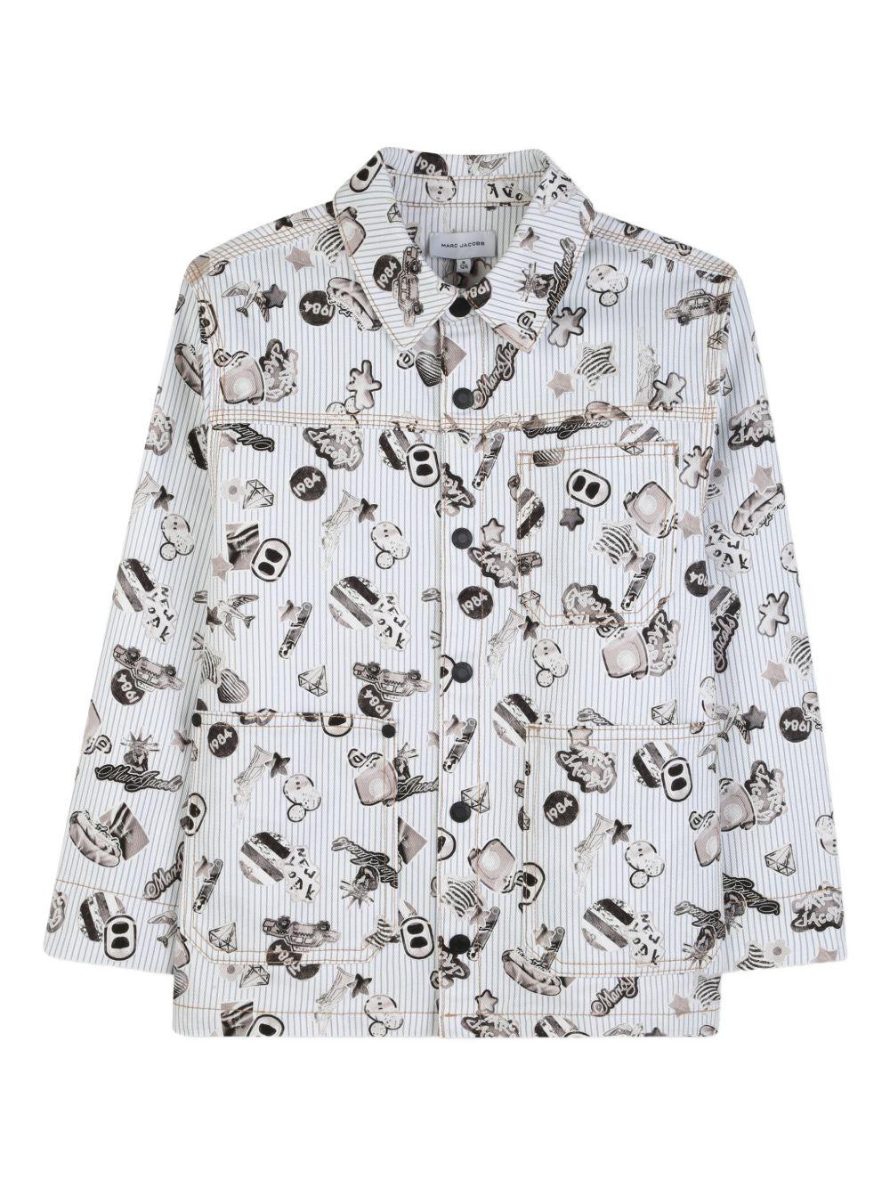 Giacca camicia con stampa cartoon W60789 80B MARC JACOBS KIDS 