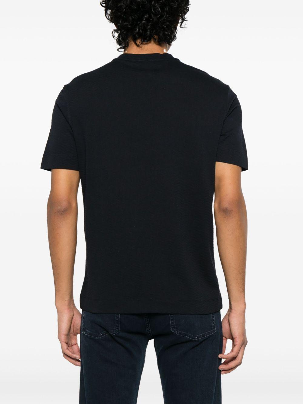 T-shirt blu texturizzata