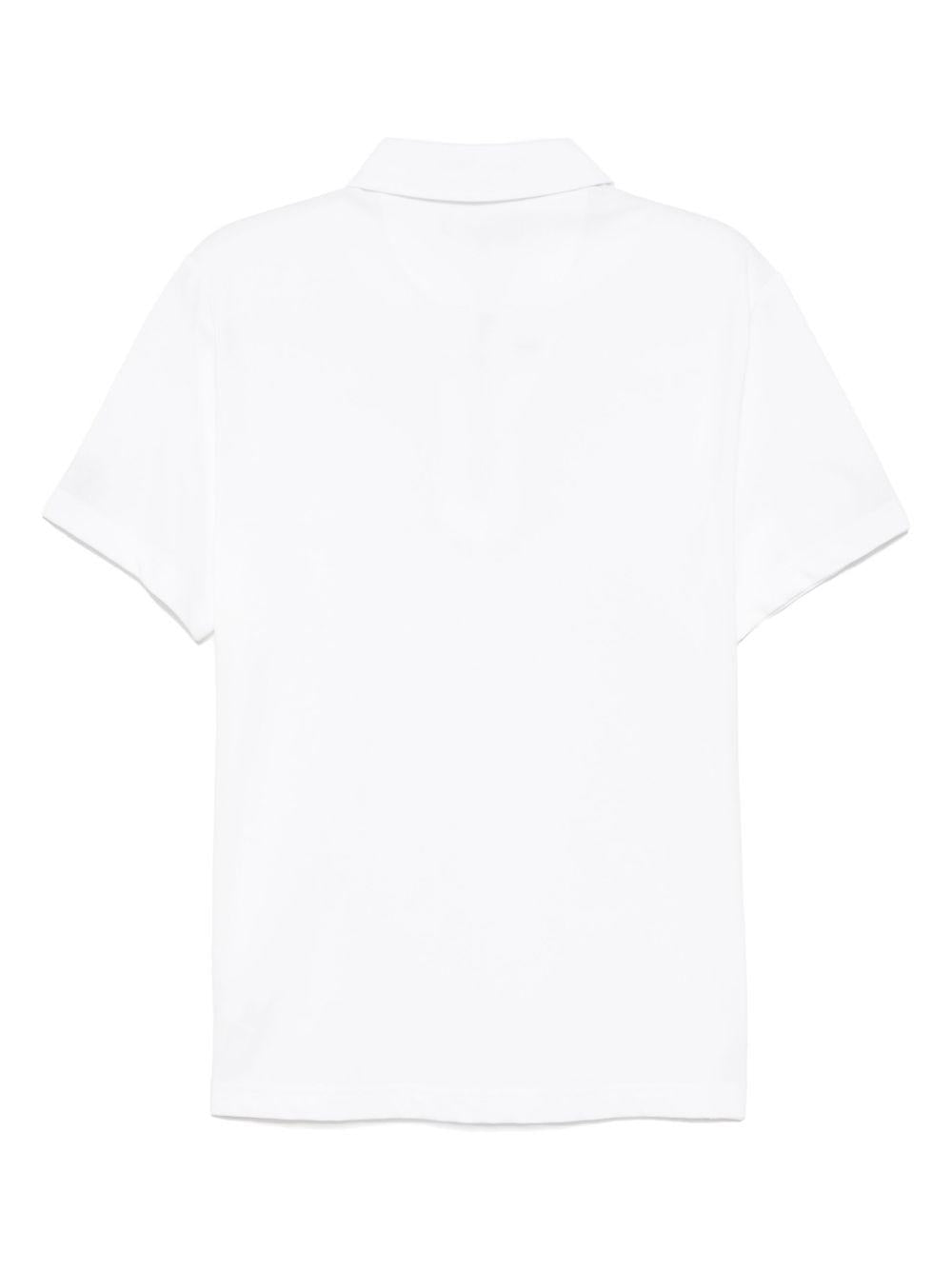 Polo bianca con zip
