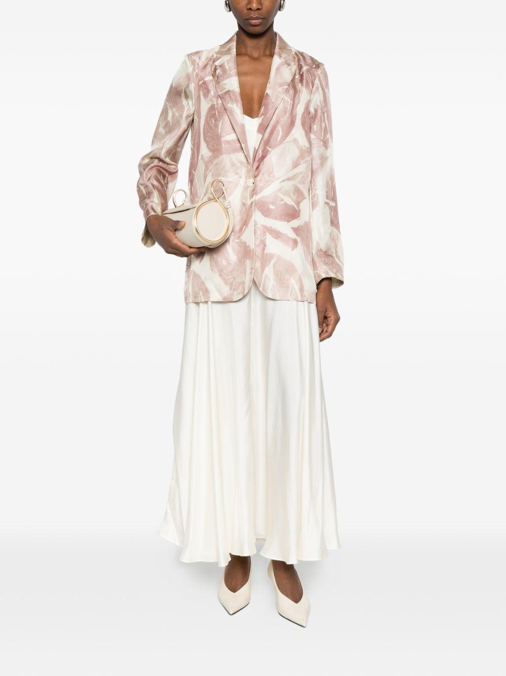 Giacca in velluto con stampa floreale cipria 116814P6031 CP ALYSI 