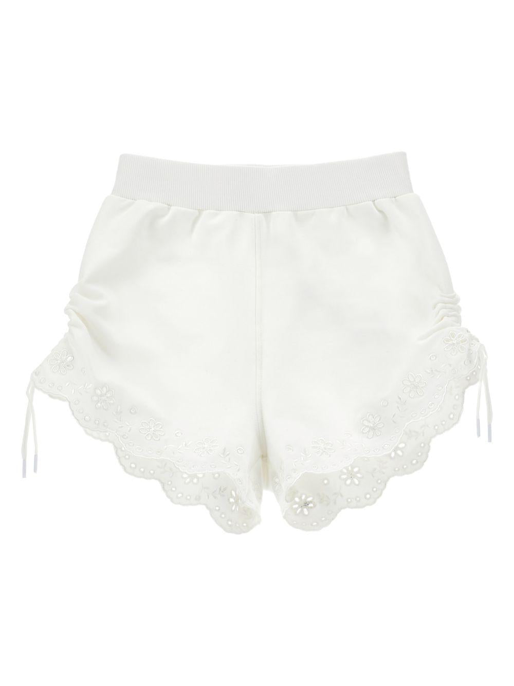 Shorts ricamati con vita elastica 17G4017014 0001 MONNALISA KIDS 