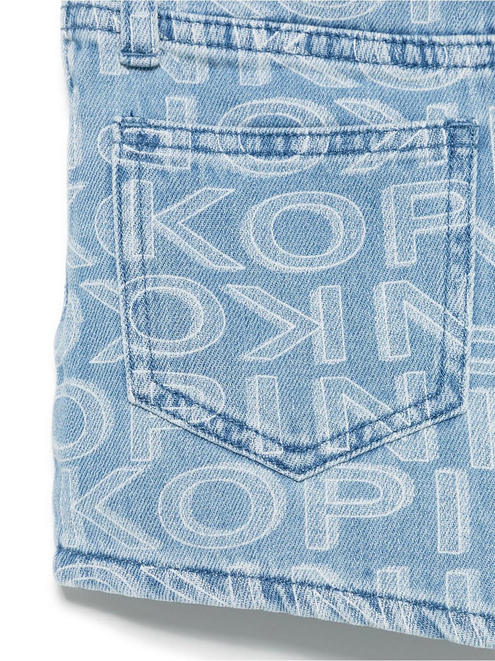Short in denim logo all-over KFBE002CDF015 D711 PINKO UP 