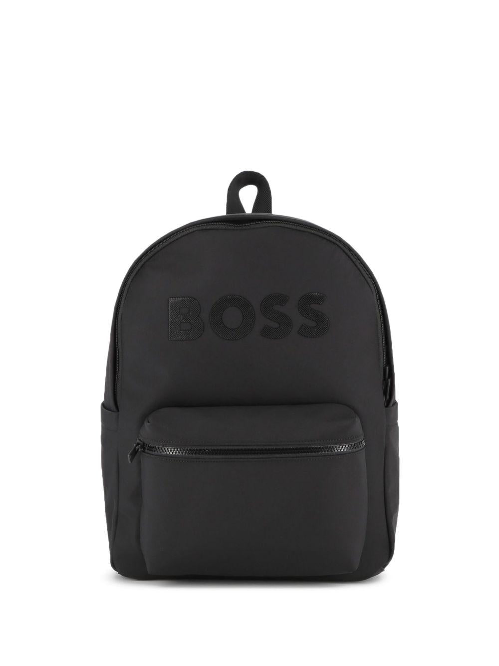 Zaino con Logo Goffrato e Tasca Frontale J52714 09B BOSS KIDSWEAR 