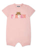 Tutina rosa logo letteing sfumato neonata