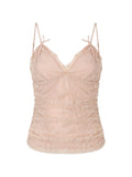 Top con spalline sottili e pizzo