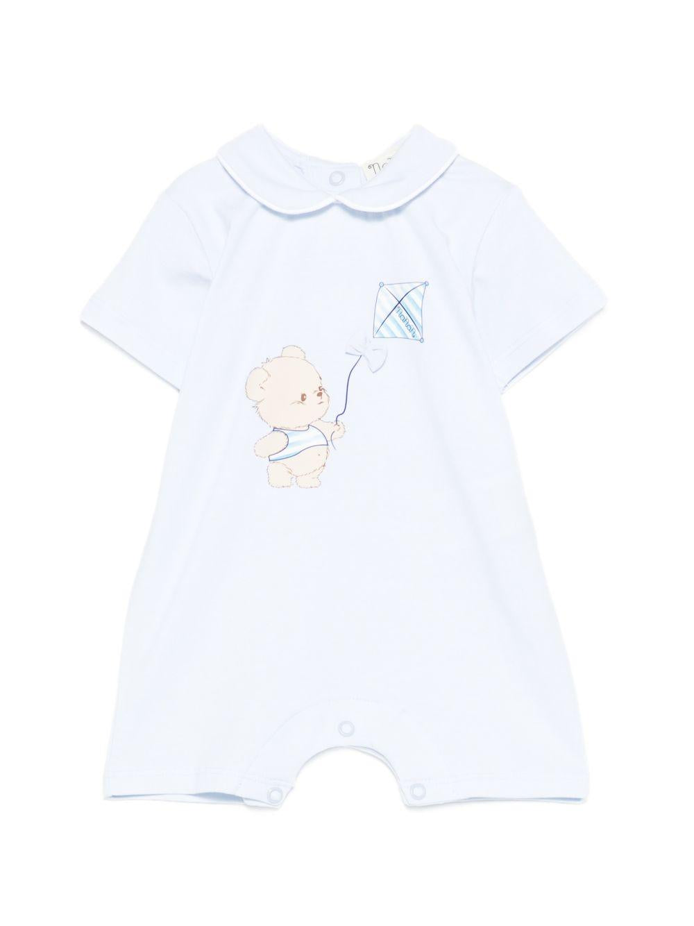 Tutina in cotone con grafica orsetto E26013 AZZURRO NANAN KIDS 