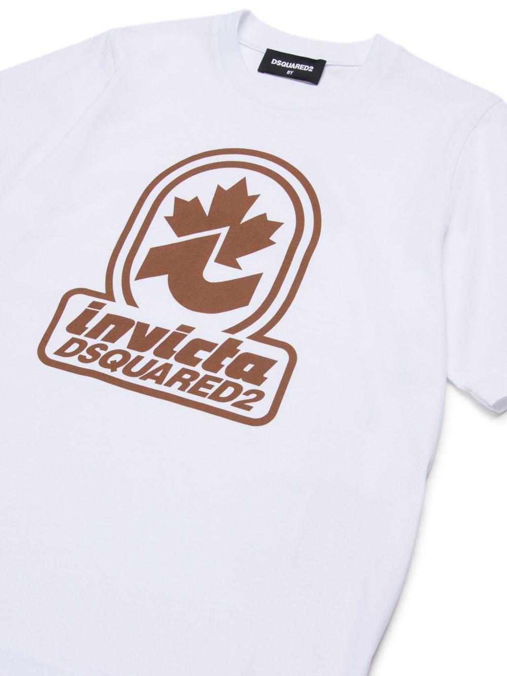 T-shirt bianca logo invicta dsq