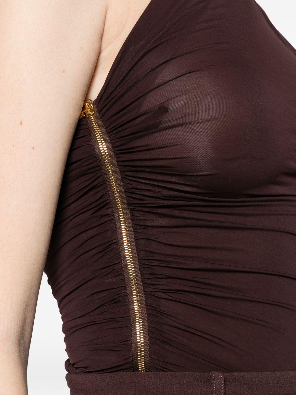 Top monospalla drappeggiato con zip CN00962E2 644 ELISABETTA FRANCHI 