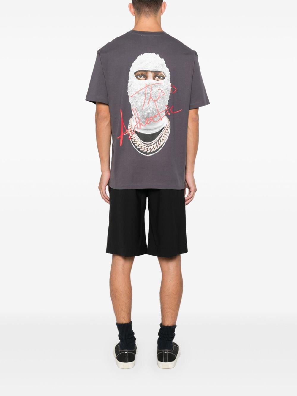 T-shirt grigia Mask Authentic retro