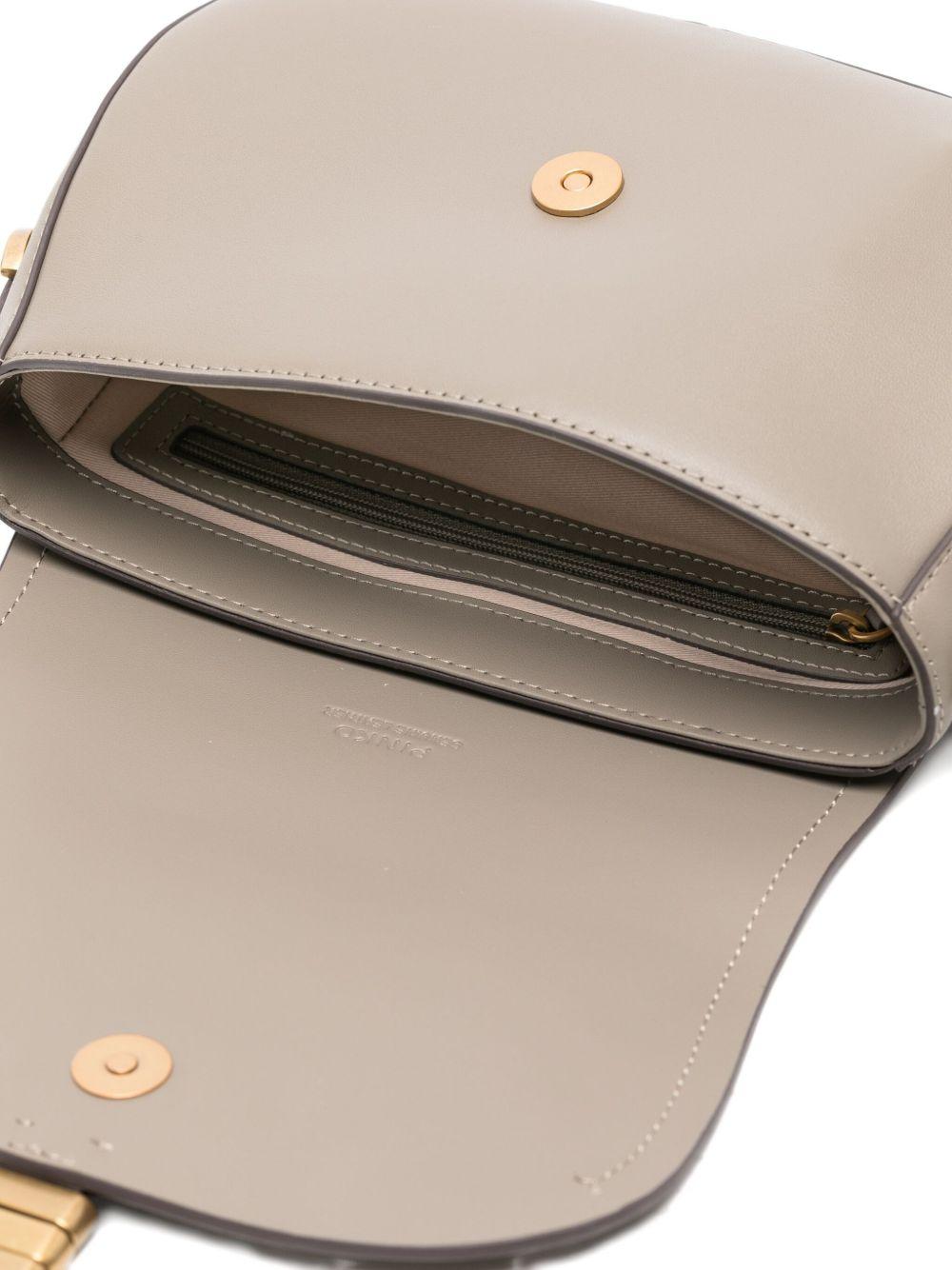 Borsa a tracolla noce/oro con patta e tracolla regolabile 103831A1ZX I68Q PINKO 