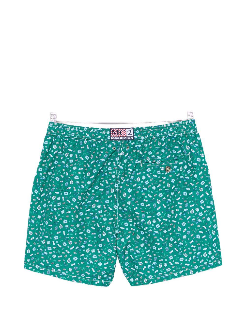 Boxer mare in poliestere riciclato con stampa LIG0003 08098L MC2 SAINT BARTH 