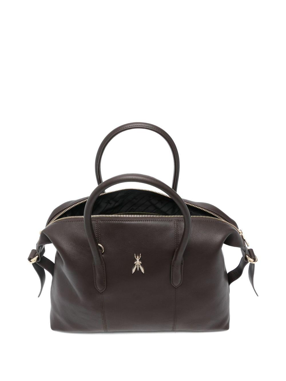 Borsa marrone con manici e tracolla rimovibile 2B0145L162 B856 PATRIZIA PEPE 