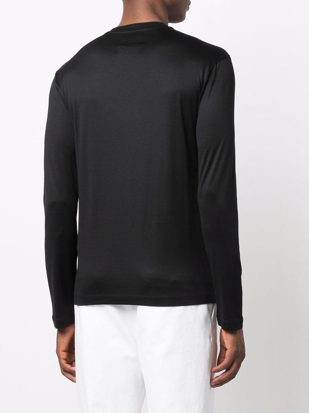 Maglione nero con collo a giro e maniche lunghe 8N1TE91JUVZ 0999 EMPORIO ARMANI 