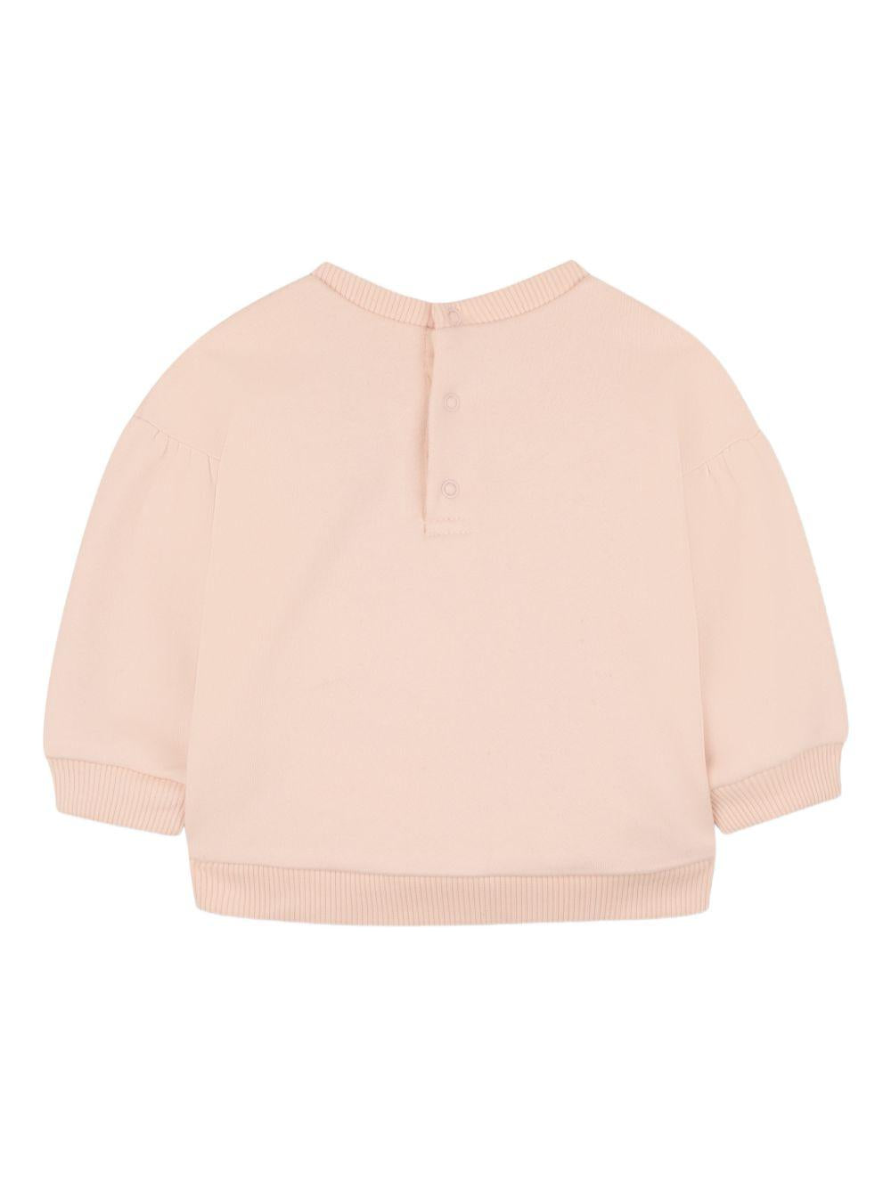 Felpa in cotone biologico con logo ricamato C20913 46J CHLOE KIDS 