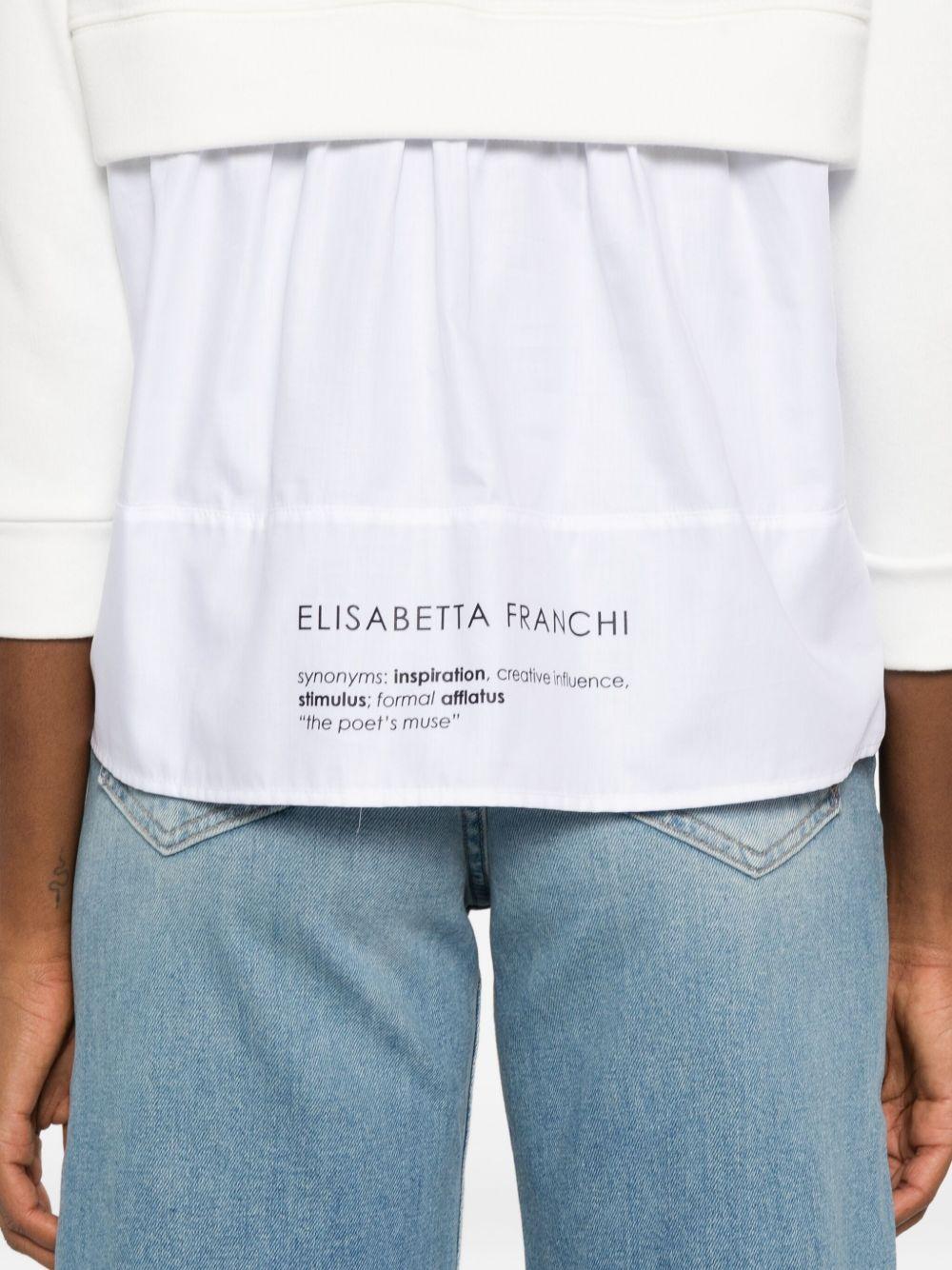 Felpa Girocollo conSstampa Grafica e Bottoni Oro MD00656E2 360 ELISABETTA FRANCHI 