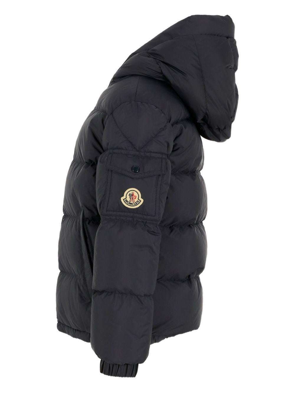 Giacca Imbottita Blu con Cappuccio K29541A0008153A5E 742 MONCLER KIDS 