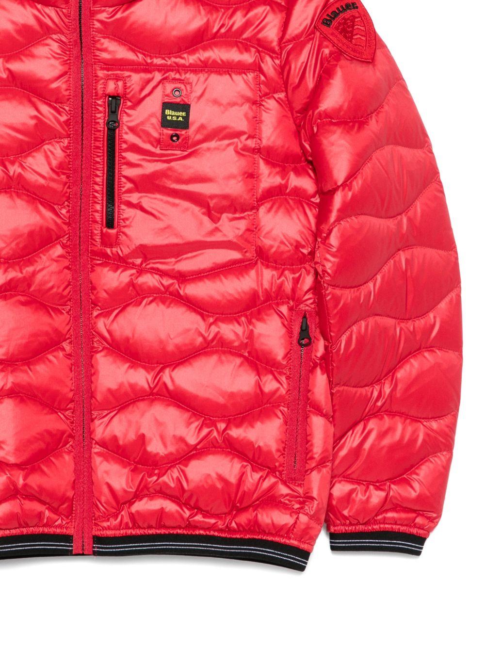 Piumino con cappuccio rosso 25WBLKC03438006719 552GG BLAUER KIDS 