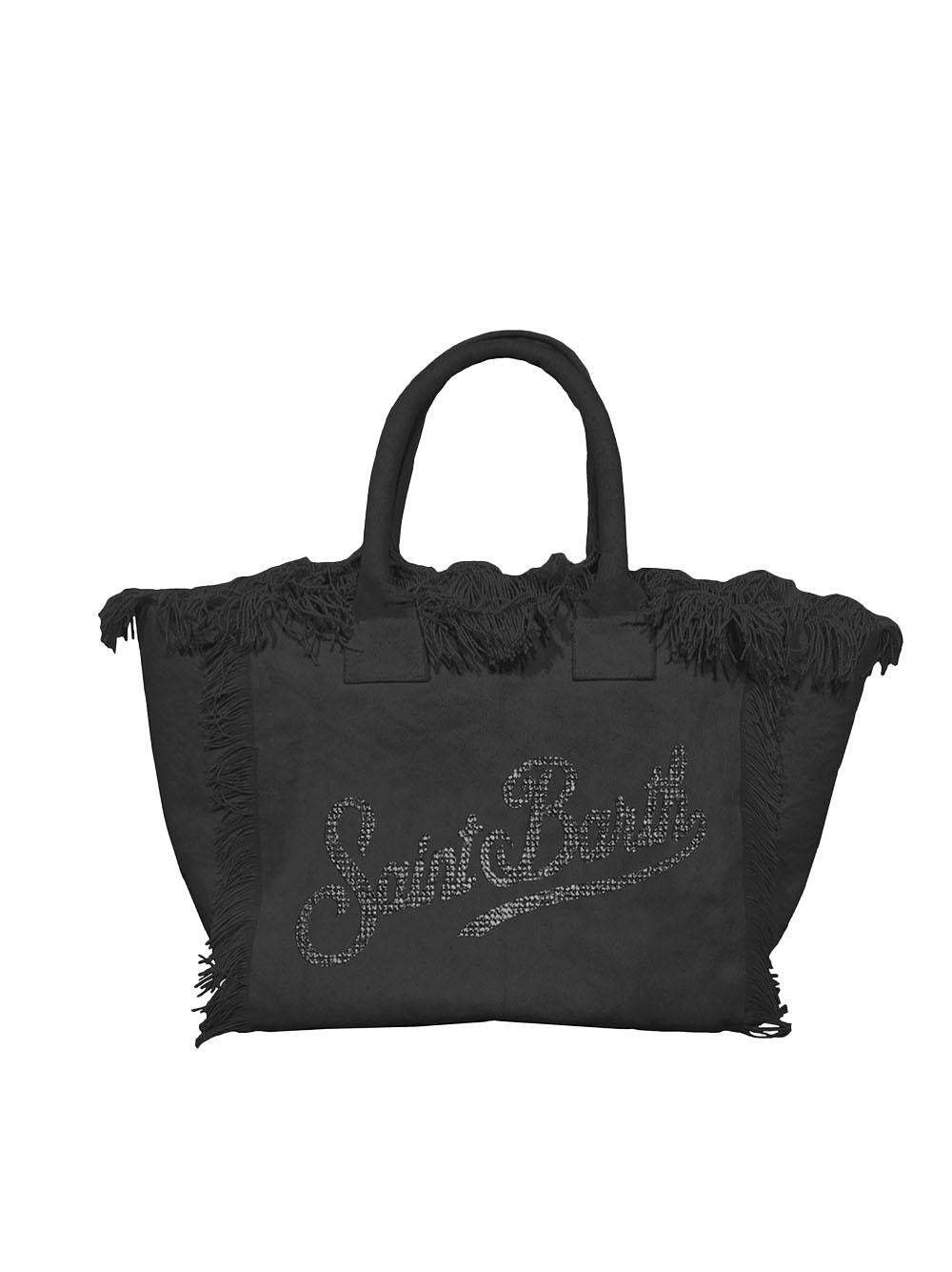 borsa Colette in canvas con strass nera
