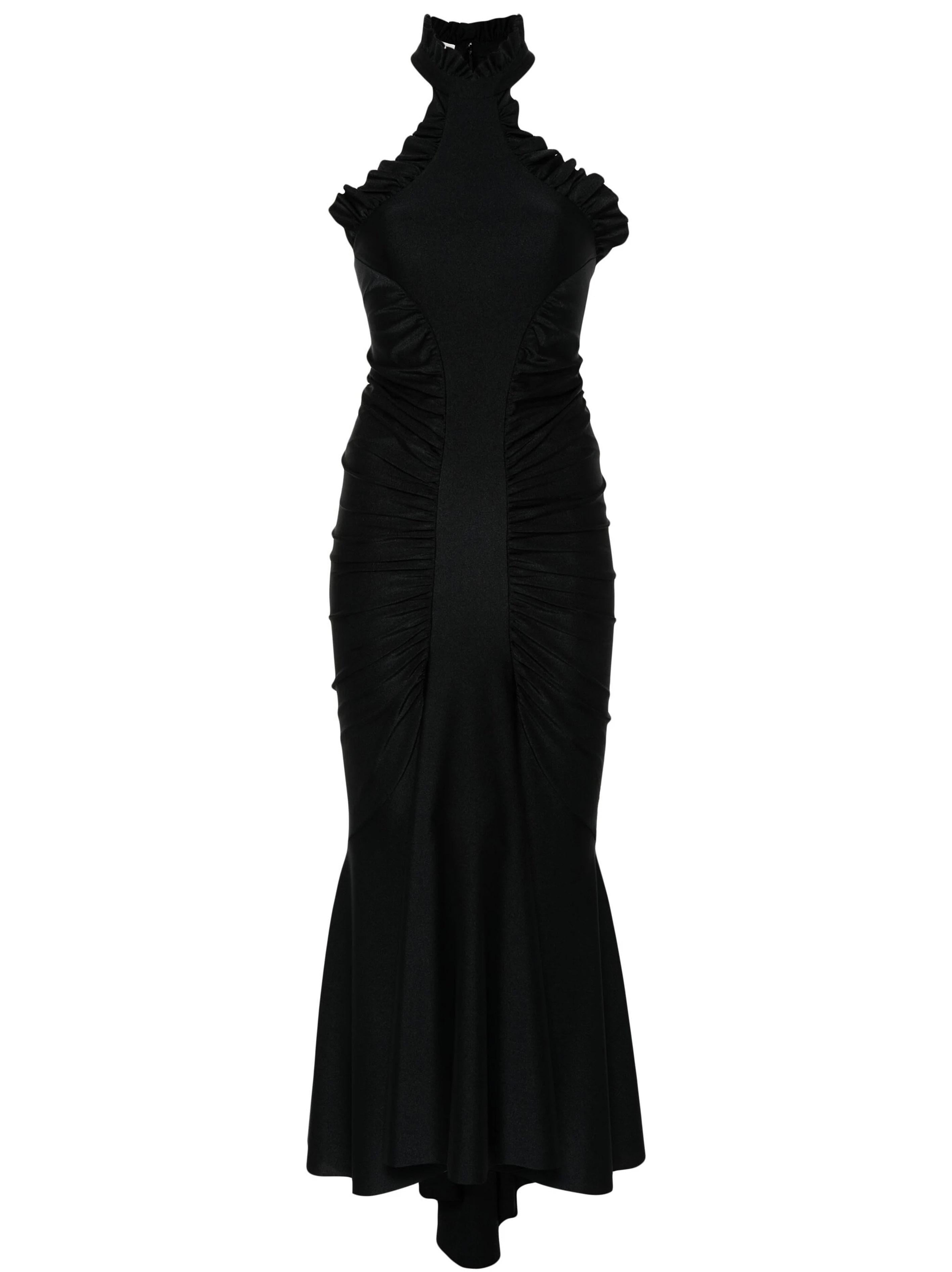 Abito midi drappeggiato con ruches A04330720 0555 PHILOSOPHY DONNA 