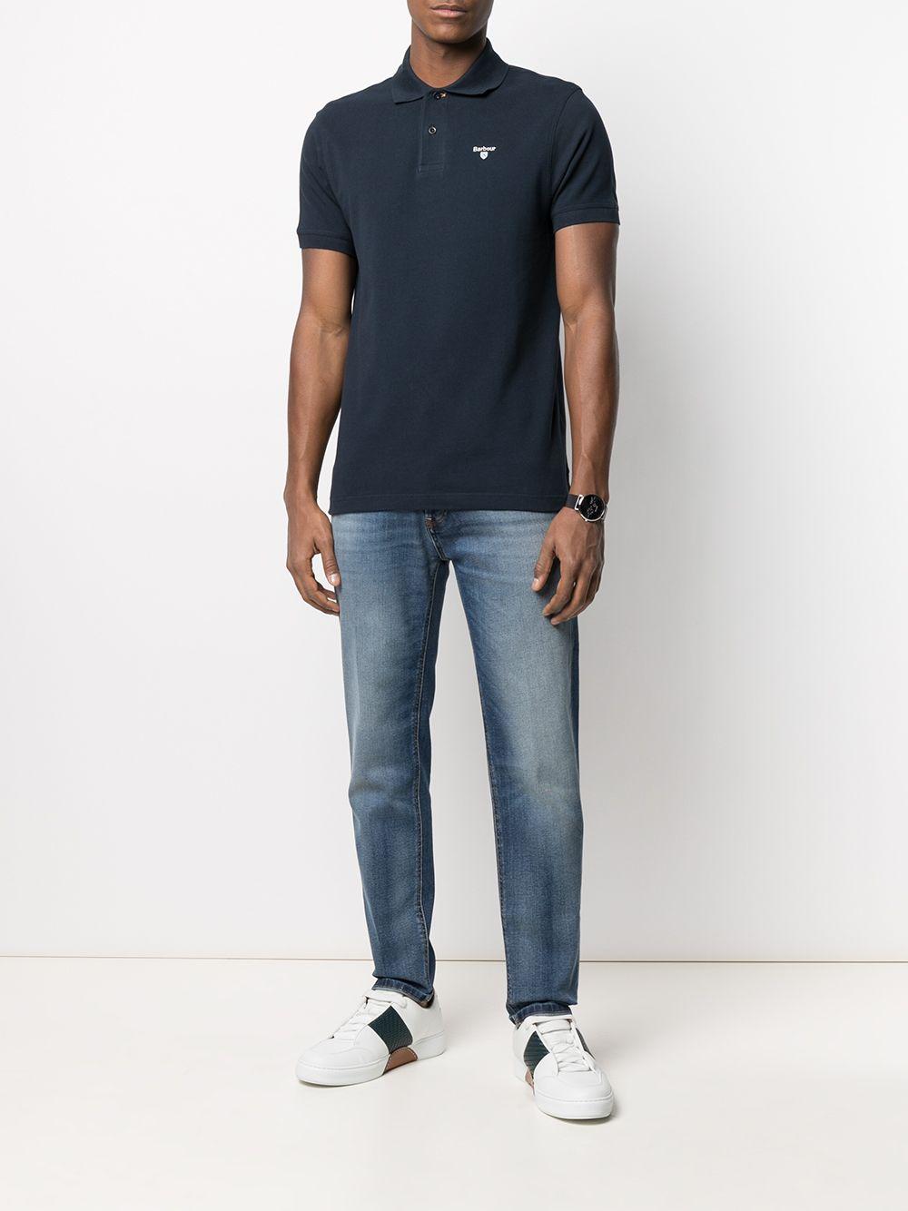 Polo in cotone con logo ricamato MML0012 NY31 BARBOUR 