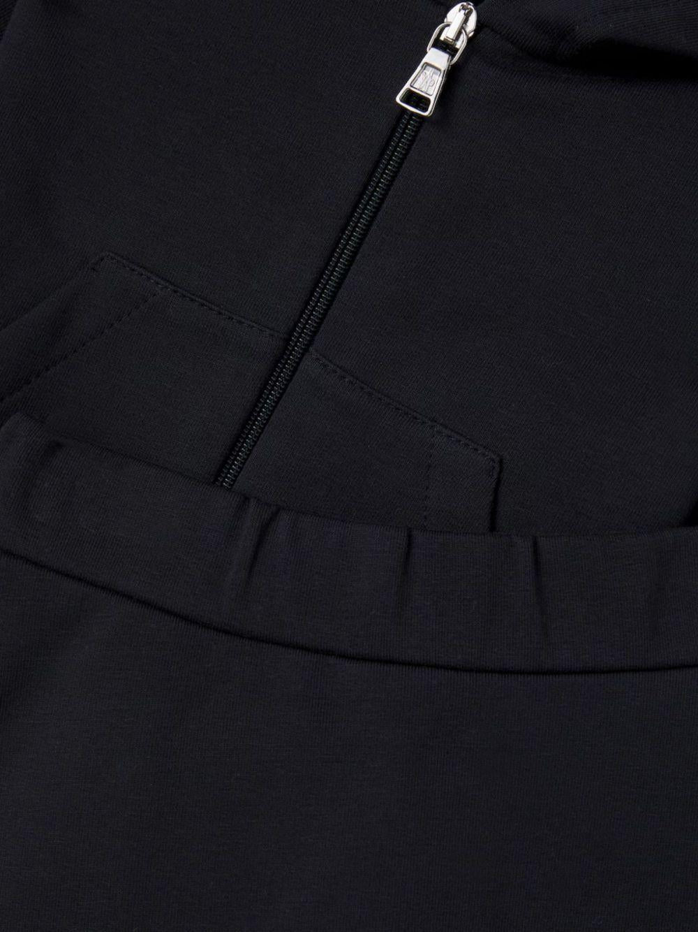 Tuta in felpa con cappuccio e zip L19518M0000289B9Y 778 MONCLER KIDS 