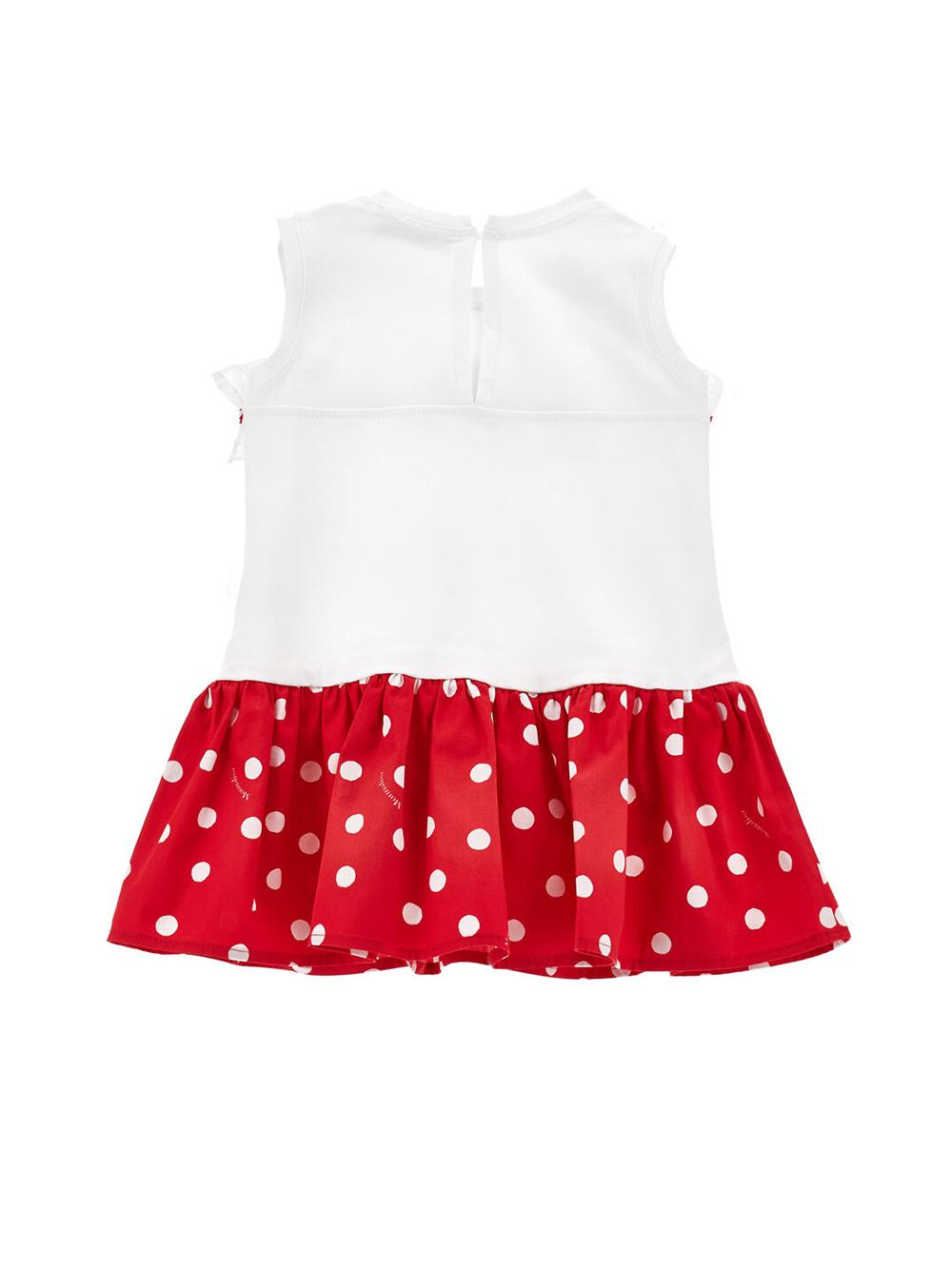 Abito bianco con fantasia pois