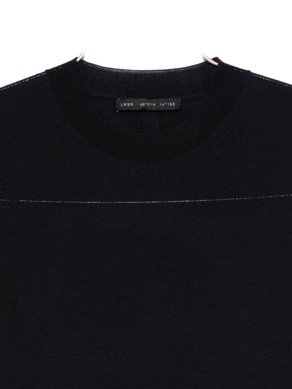 T-shirt Blu a Maniche Corte Girocollo L1MFW25266726 E044 LOW BRAND 