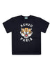 T-shirt marine con stampa Tiger