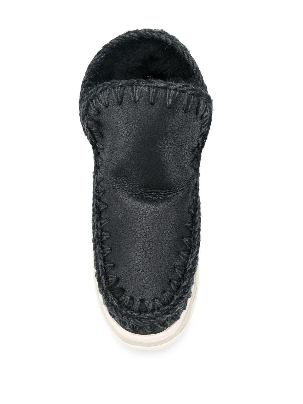 Scarpa Eskimo trainer logo con strass nera MUFW201013B CBKG MOU 