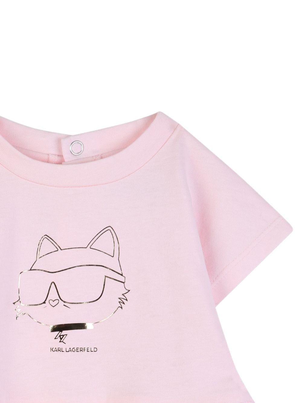 Completo con abito e leggings Z31044 S51 KARL LAGERFELD KIDS 