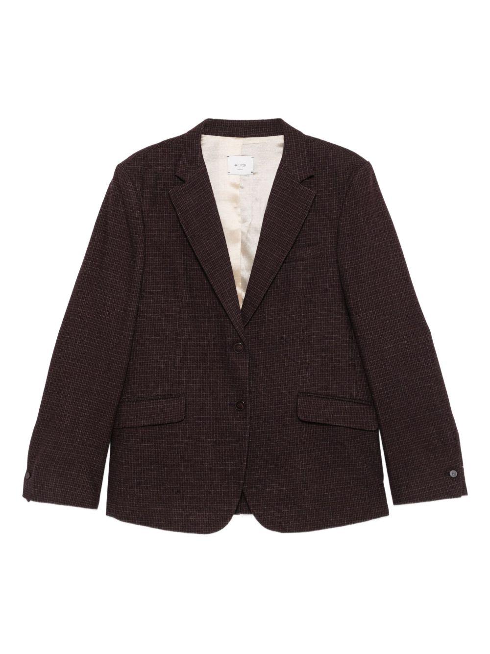 Blazer a Quadri  Rosso Scuro 165804A5048 UV ALYSI 