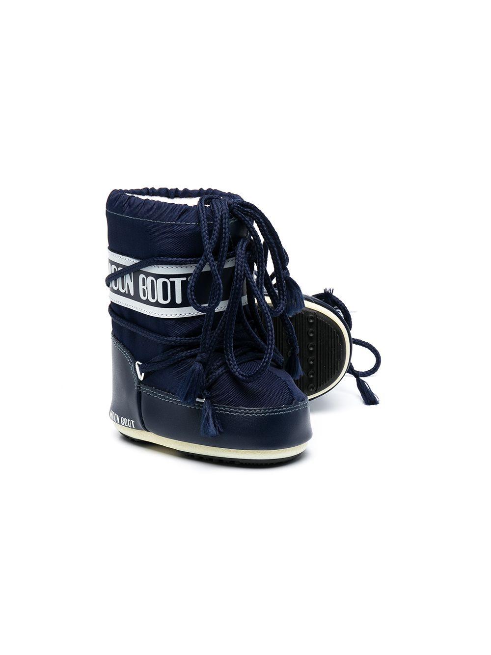 Stivali da neve blu con lacci 80D1400430 F003 MOON BOOT KIDS 