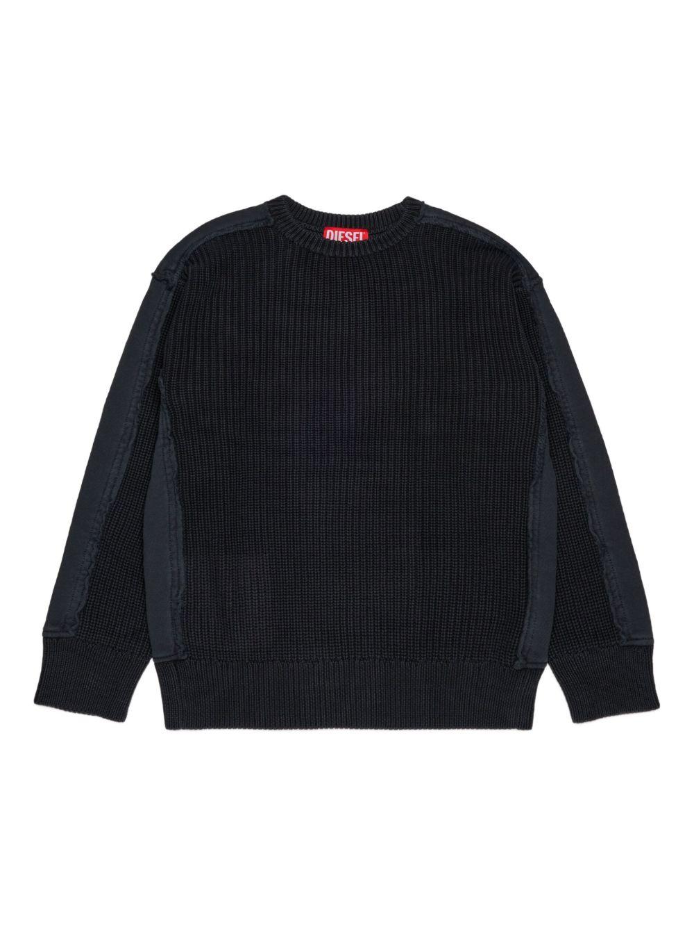 Maglione a Maniche Lunghe con Logo Stampato J024340GHAN K900 DIESEL KIDS 