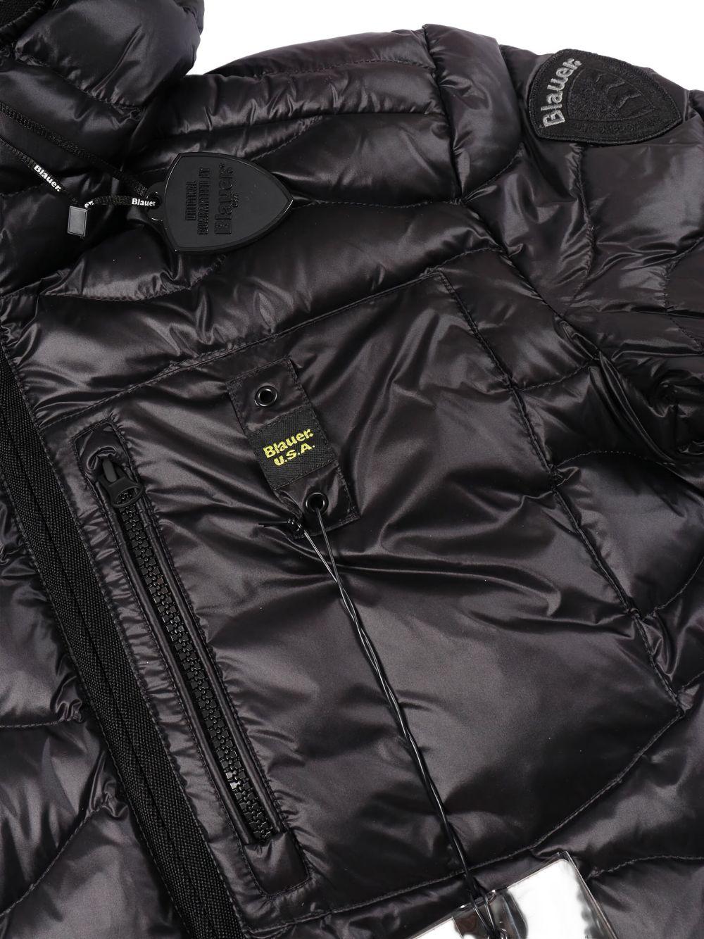 Piumino con cappuccio nero 25WBLKC03438006719 999BO BLAUER KIDS 