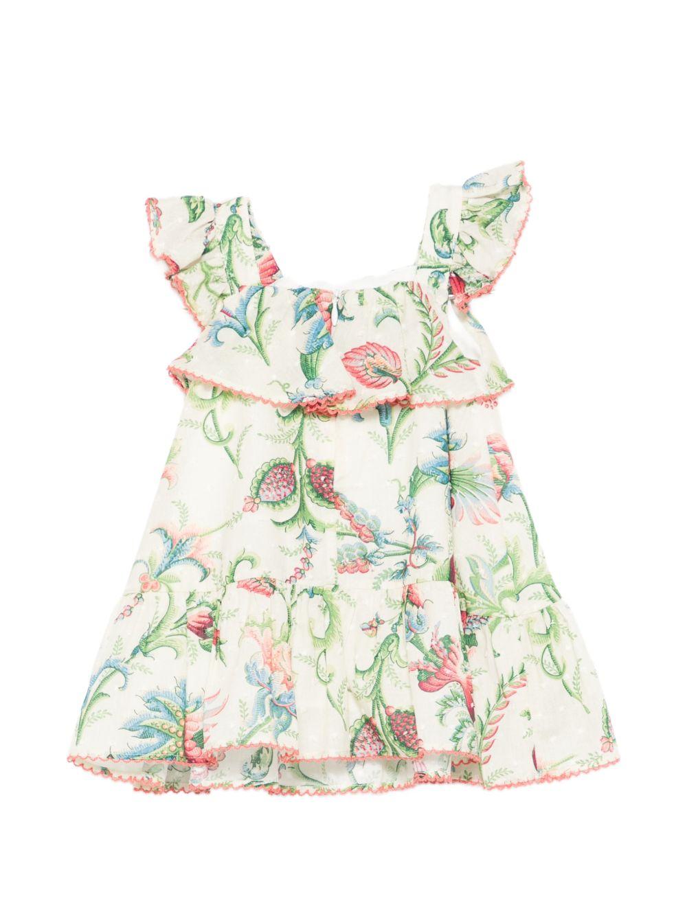 Abito con rouches e stampa floreale GY1060M0082 106MC ETRO KIDS 